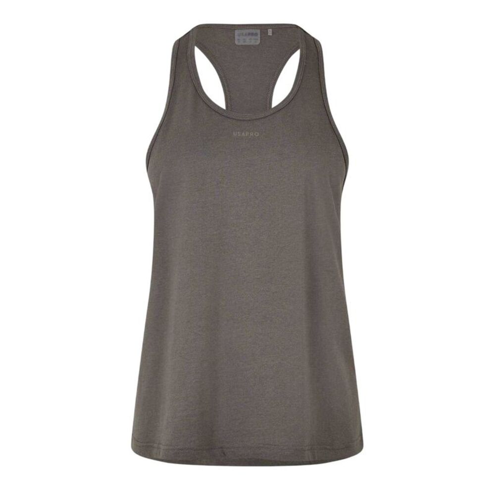 USA Womens/Ladies Racerback Tank Top / Ash